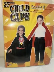 Vampire Dracula 27" Black Child Cape Halloween Theatre Black Costume Cosplay