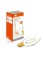 GE 4.8W Heritage Dimmable LED Candle SES Globe in Warm White