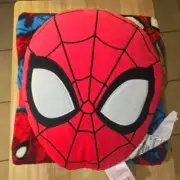Marvel Spider-Man Nogginz Pillow & Plush Blanket Set 60in x 80in New