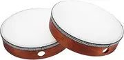 EXQUIMEUBLE Kinder 2pcs Hand Trommel Set Wood Drums Educational Percussion Instruments for Boys and Girls