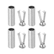Shoelace Tips, 4Pcs Shoelace Head Tips for Shoes String, Silver Tone Style C