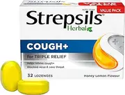 Strepsils Herbal Cough Lozenges Honey Lemon 32s