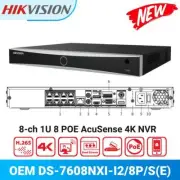 Hikvision DS-7608NXI-I2/8P/SE 4K AI NVR 8CH 8PoE AcuSense 2 SATA Video Reorder