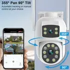Dual Lens Security Camera 360° Pan Tilt Wireless Surveillance Camera IP66 Wa Hot