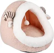 PENIKOKO Winter Warm Cat Nest Portable Pet Cushion Bed with French Lamb Cotton Filling Cute Cartoon Design for Cats Dogs for Home Travel
