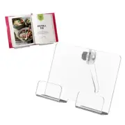 Acrylic Cookbook Stand Reading Book Holder with Adjustable Height Foldable St...