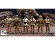 1/72 Diorama Resin Miniature Toys General Long Staff Group Solider Painted Doll