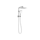 10" Rain Shower Head Set Square 3-Mode Gooseneck Chrome