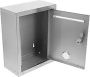 Angoily Outdoor Wall Mount Lockable Mailbox Stainless Steel Document Drop Box for Secure Suggestions Donations and Mail Weatherproof Design for Offices and Public Spaces