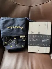 SHOP AMANDA RACH LEE Denim Retractable Pencil Case & Dotted Notebook