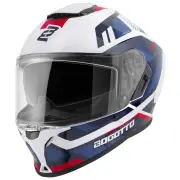 Phantom Codex White Red Blue Fiberglass Full Face Helmet