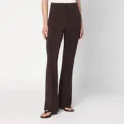 [Max Mara] Coffee-coloured viscose trousers M Beige