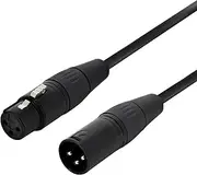 Stage Series Balanced XLR Shielded Microphone Cable BLACK - Choose Length - 7m