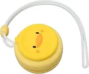 Cartoon Neck Fan, Bladeless Fast Cooling Mini Hanging Neck Fan 3 Levels Adjustable Cute 800mAh Battery for Travel (Duck)