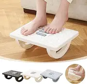 Rocking Foot Rest for Under Desk at Work,1 Pcs Ergonomic Footrest for Desk with Foot Massage Feet Stand, Comfortable Foot Stool Foot Rocker Foot Rest for Office and Home, 180 Degree (White)