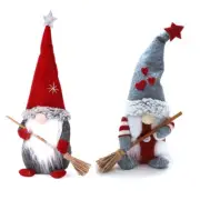 Faceless for Doll Ornament Sweeping Gnome Plush Christmas Decoration for Home Ga