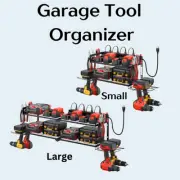 Garage Tool Storage Shelf with Charging Station Wall Mount Power Tool Organizer
