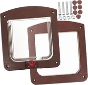 VILLFUL Locking Cat Door for Interior Doors Durable Material Pet Access Flap Secure Locking System Convenient Pet Gate