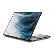 MacBook Pro 16-inch (M1 - M4) Impact Case FLOCK AND DOWN TEAL BLUE FEATHERS MACBOOK, ABSTRACT BIRD SPLASH PAINTING By Ebi Emporium