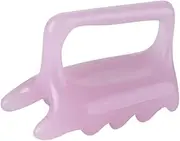 Handheld Massager, Neck Shoulder Back Resin Massager Guasha Relieve Bursitis, Stress Relief Relax Eliminating Excess Body Fat Deposition Body Massage Tool (Purple)