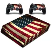 VWAQ American Flag Game Skins Designed to Fit PS4 Pro Console and Controllers -