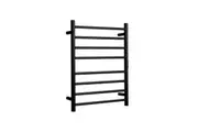HOTWIRE Hotwire Heated Towel Rail - Round Bar (H700mmxW530mm) with Timer - Black