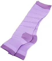 minkissy Pair Lady Thigh High Socks Women Thigh High Socks Compression Stockings Women Slimming Stockings Open Toe Socks Compression Sock Violet