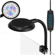 Mini Clip on Aquarium Light 7W Dimmable Small Fish Tank Light USB Moving