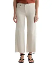 Ag Saige Wide Leg Crop Jeans in Opal Stone