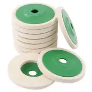 Hilitchi 10 Pcs 4'' 100mm Wool Polishing Wheel Buffer Pads Felt Polishing Whe...