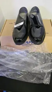 Army USAF Colonel Black High Gloss Low Quarter Men Capps Shoes Size 8 E