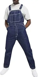 [Glkaend] Bib Overalls for Men Denim Work Slim Fit Jeans Jumpsuit with Pocket, CX-007