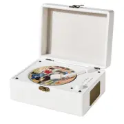 Desktop Bluetooth 5.0 CD Player with Speaker CD Player for Home Retro Suitcase
