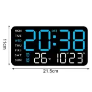 LED Digital Wall Clock Temperature Date Week Display Table Alarm Clocks New