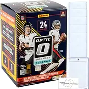 2024 Panini Donruss Optic Football Blaster Box with 24 Trading Cards + 6 Toploaders + Magnetic Holder + StreetCards Magnet!