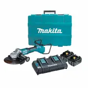 Makita DGA900PTX1 - 36V (18Vx2) Brushless 230mm (9") Angle Grinder Kit (2 x 5.0Ah)