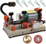 Horizontal Key Duplicating Machine (2as),120W Key Cutting Machine,Manual Key Copy Machine with Brush Lengthen Clamp,Locksmith Tools,for Car,Motorcycle,Electric car Keys,Door Lock Keys