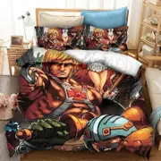 a626 Bed Sheets He man The Masters of The Universe Bedding Set Duvet Cover Bedroom Comforter Covers Quilt Cover 3-Piece Bedding Set (1 Duvet Cover
