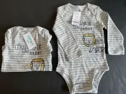 Carter’s Baby Long sleeve Onepiece- 12 Months - Pack Of 2