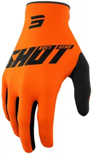 Shot Draw Burst Motocross Gloves, white-orange, Size S M for Men White Orange