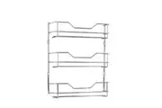 D.LINE 3 Tier Chrome Spice Rack - 18 Bottle Capacity Storage Shelf Layer