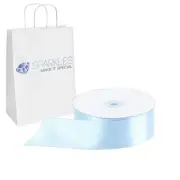 Satin Ribbon 1.5" Wide 50 Yd Yard Roll - Light Blue - Solid Reels Party ec