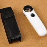 Portable 40x Handheld Magnifier Magnifying Glass Lens Loupe with 2 LED Light