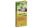Drontal All Wormer Tablets for Cats Up To 4kgs - 2 Tablets (Bayer)