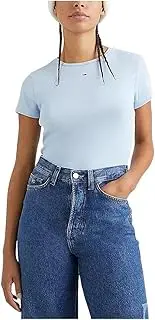 [Tommy Jeans] Women's BBY Essential Rib Short Sleeve T-Shirt