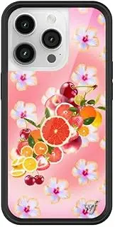 [Wildflower] Cases - Fruit Salad Case, Compatible with Apple iPhone 14 Pro | Cute Hibiscus Floral, Cherry, Orange, Trendy Summer - Protective Bumper, 4ft Drop Test Certified, Women Owned Small Business
