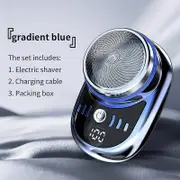 Mini Shaver: USB Rechargeable, Waterproof Razor blue