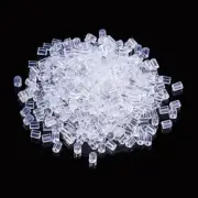 8000pcs/Bag Clear Plastic Earring Backs Stoppers Earnuts Smooth Column Tiny 3mm