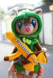 Hoodwink Dota Chibi Plushie Amigurumi Stuffed Toy Doll