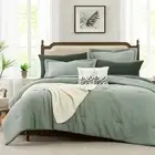 MaiRêve Sage Green Comforter King Size, King Size Comforter Set Crinkle